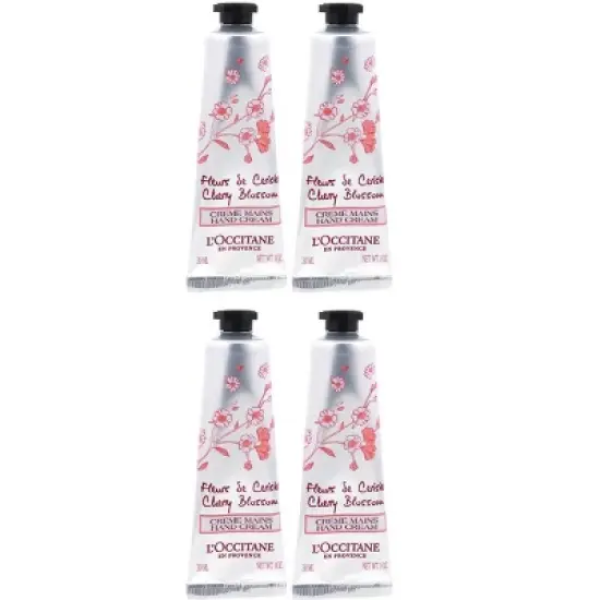 L'Occitane Cherry Blossom Hand Cream, Refreshingly Floral, Silky Hydration, Blooming Radiance Pack of 4, 1 oz image {3}