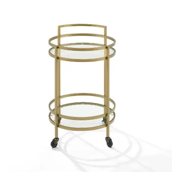 Bailey Round Bar Cart Gold - Crosley image {5}