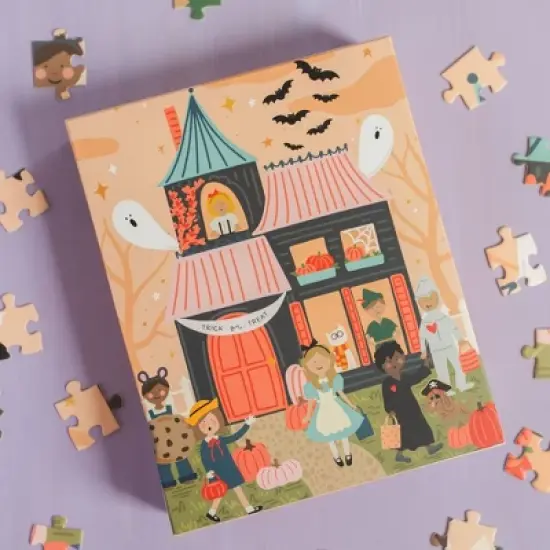 Trick or Treat Puzzle - 300pc: Pippi Post Holiday Jigsaw, Shapes & Colors, Paperboard Material image {4}