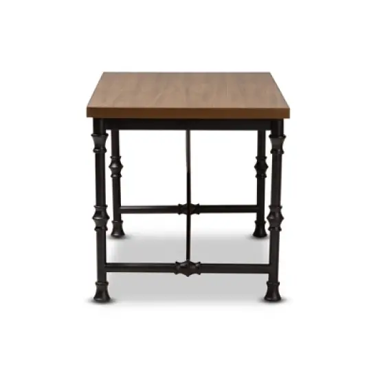 Verdin Wood Finished Criss Cross Desk Bronze - BaxtonStudio image {6}