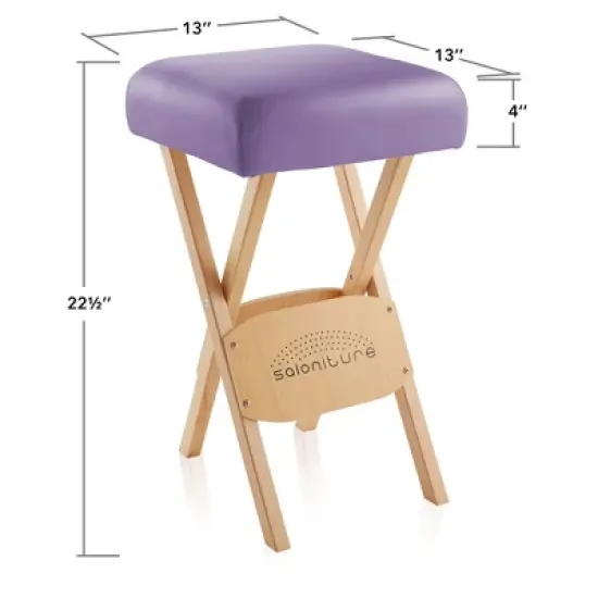 Saloniture Wood Folding Massage Stool with Carrying Case image {5}