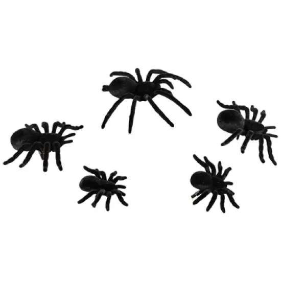 Northlight Spiders Halloween Clip-on Decorations - 9.5" - Set of 5 image {4}