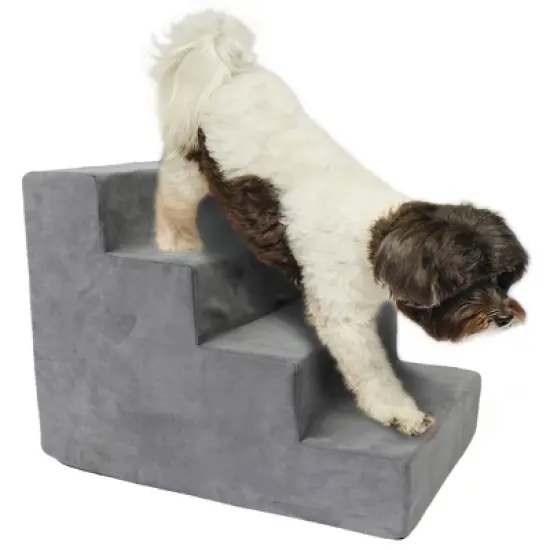 Precious Tails High Density Foam Steps Dog Stairs - Gray image {9}