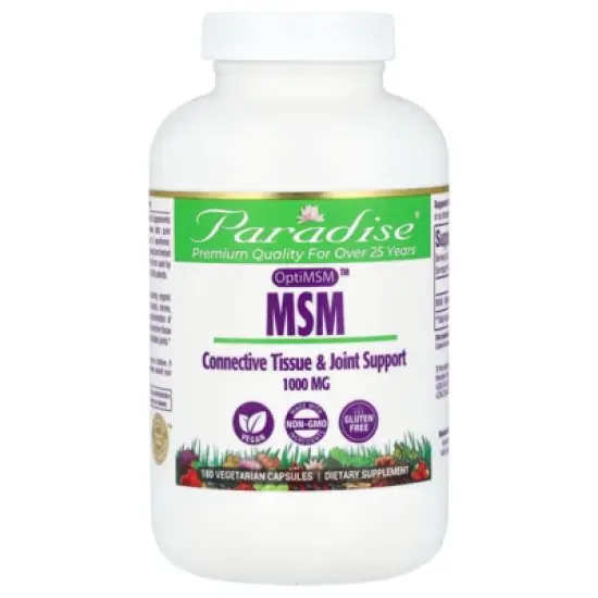 Paradise Herbs OptiMSM&trade;, MSM, 1,000 mg, 180 Vegetarian Capsules image {4}