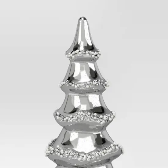 9.13' Christmas Glass Tree Silver - Wondershop&trade; image {2}