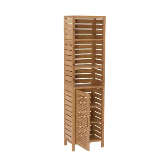 Bracken Tall Cabinet Natural - Linon image {2}