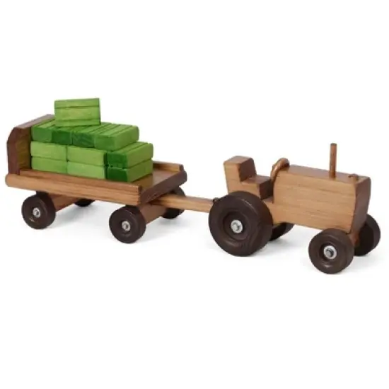 Remley Kids Wooden Tractor Wagon Playset image {4}