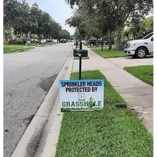 GRASSHOLE - Sprinkler Head Protection Sprinkler Donut, Lawn Sprinkler Guard, Plastic Donuts for Sprinkler Heads (10 Pack) image {3}