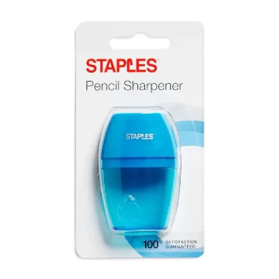STAPLES MANUAL SINGLE-HOLE PENCIL SHARPENER ASSORTED (10896) 10896-CC image {3}