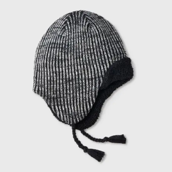 Boys' Knitted Crown Beanie - All in Motion&trade; Black image {1}