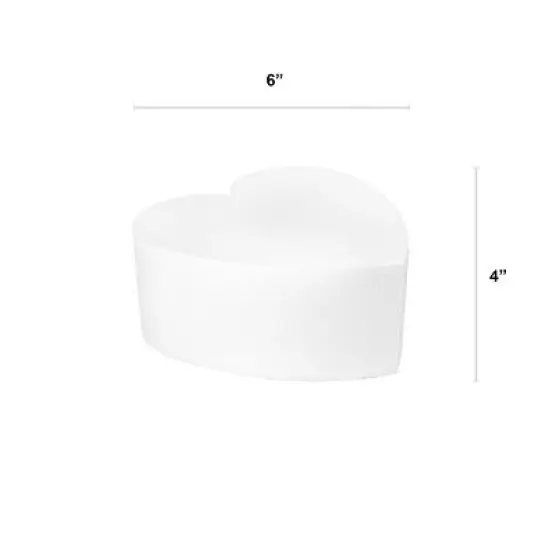 O'Creme Heart Cake Dummy, for Display Decorating, Styrene image {1}