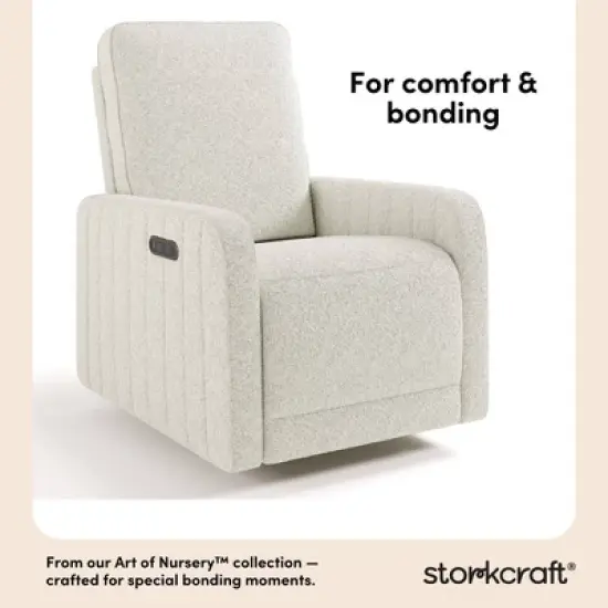 Storkcraft Kyoto Power Recliner Swivel Glider with Dual USB Charging image {3}