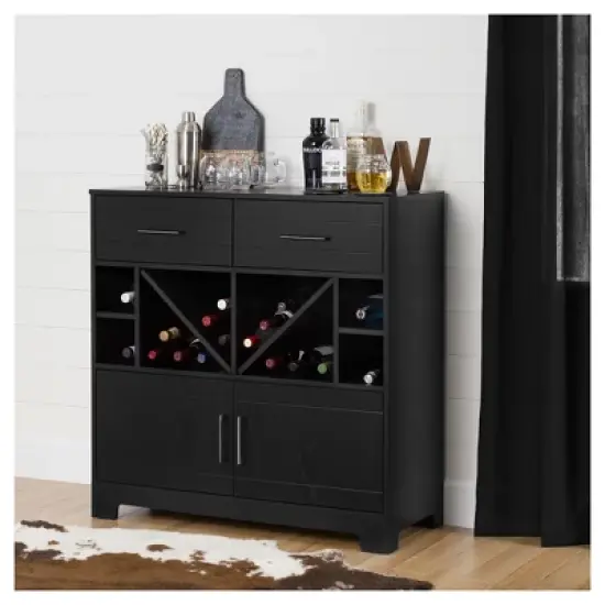 Vietti Bar Cabinet with Bottle Storage and Drawers - South Shore image {1}