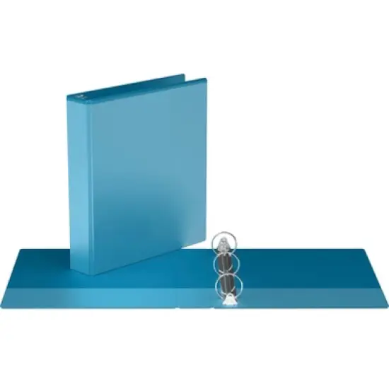 1.5" Premium Round Ring Binder 6pk Customizable View Turquoise Blue - Easyview image {1}