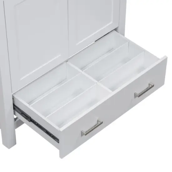 30"W Bathroom Vanity with Single Sink, Bathroom Storage Cabinet with 2 Doors and Drawer 4B - ModernLuxe image {12}