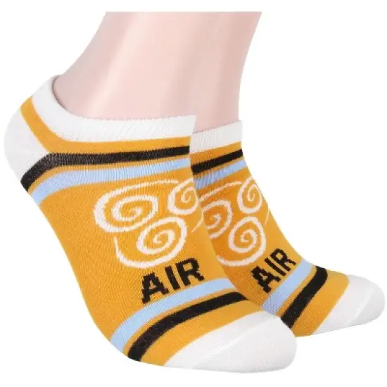 Nickelodeon Avatar The Last Airbender Elements No-Show Ankle Socks 5 Pair Multicoloured image {5}