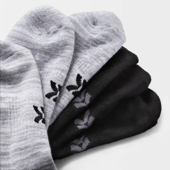 Women's Extended Size Cushioned 6pk Low Cut Athletic Socks - All in Motion&trade; - Heather Gray/Black 8-12 image {2}