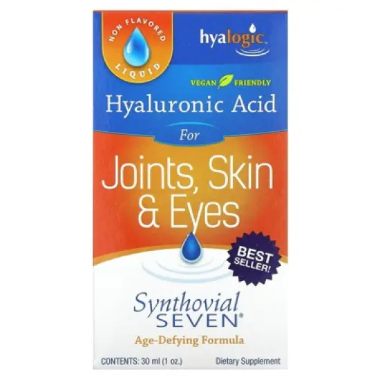 Hyalogic Synthovial Seven Hyaluronic Acid Liquid - HA Joint Support - Vegan - 1 oz image {5}