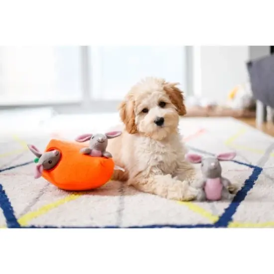 ZippyPaws Burrow Bunny 'n Carrot Dog Toy image {2}
