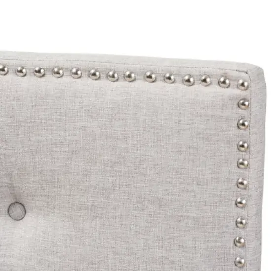 Windsor Modern and Contemporary Fabric Upholstered Headboard Beige - Baxton Studio image {2}