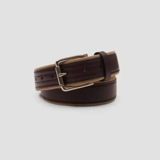 Men's Khaki Fabric with Overlay Belt - Goodfellow & Co&trade; Brown image {5}