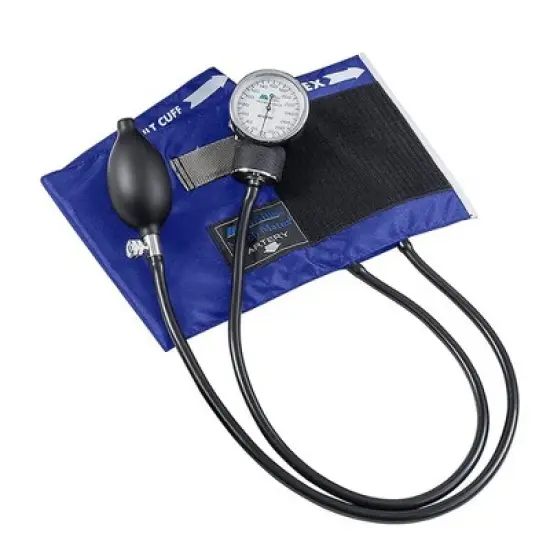 Mabis Adult Blue Pocket Aneroid Reusable Aneroid / Stethoscope Set 2-Tubes 01-360-211 1 Each image {3}