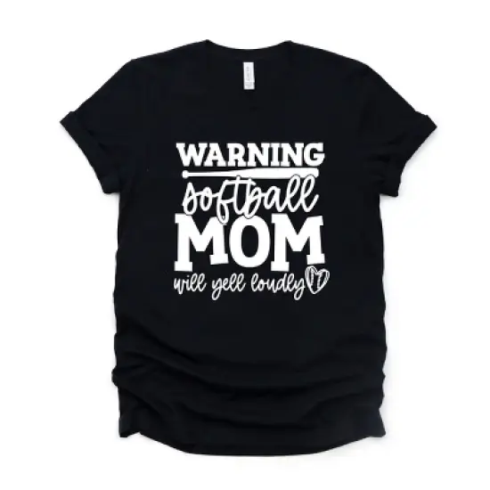 Simply Sage Market Warning Softball Mom Short Sleeve Tee image {1}