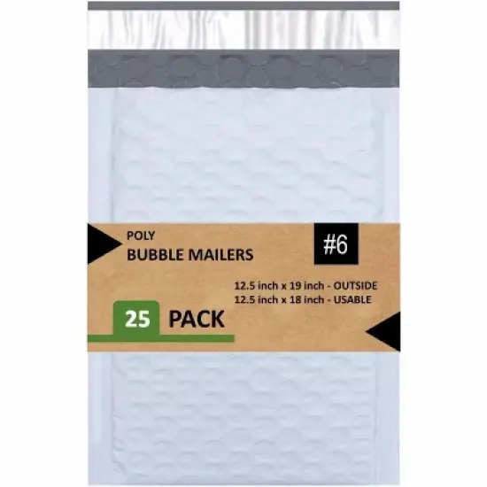 Link Size #6 12.5"x19" Poly Bubble Mailer Self-Sealing Waterproof Shipping Envelopes Pack Of 10/25/50 image {7}