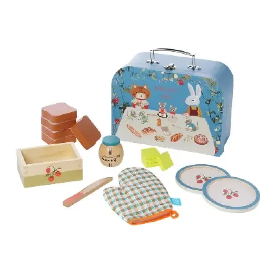 Manhattan Toy Forest Tales 17-Piece Pretend Bread Baking and Serving Set for Two with Carrying Case image {7}