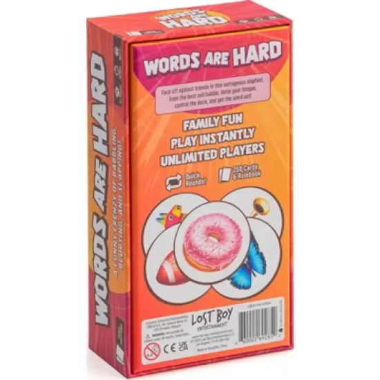 Lost Boy Entertainment Words Are Hard Board Game: Language Skills Focus, 20-Minute Play, Includes Cards & Instructions image {1}