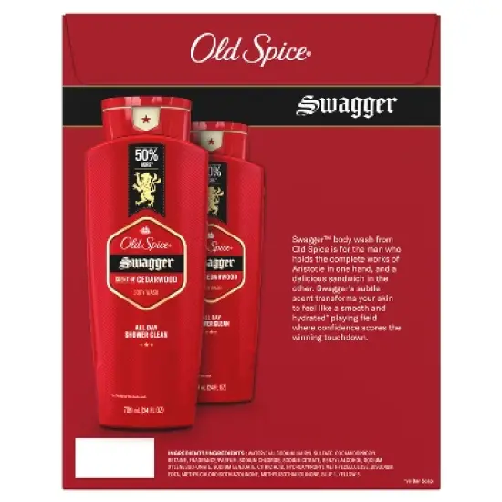 Old Spice Red Collection Swagger Scent Men's Body Wash - Cedar & Woodsy Scent - 24 fl oz/2pk image {5}