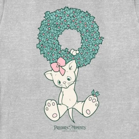 Women's Precious Moments Christmas Kitten T-Shirt image {1}