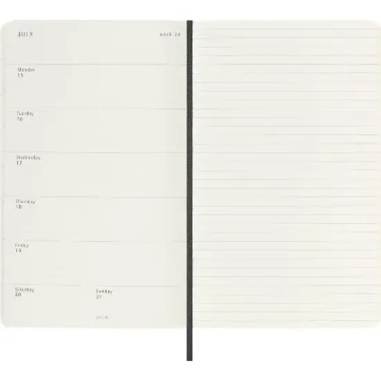 Moleskine 2023-24 18 month Academic Weekly Planner 8.25"x5" Large Softcover Black image {3}