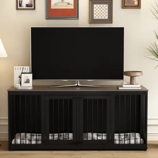 Famapy Large Furniture Style Dog Crate 70" Dog Crate with Tray and Divider image {4}