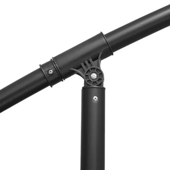 LeisureMod Willry Modern 10FT Outdoor Offset Cantilever Hanging Patio Umbrella with Solar Powered LED &ndash; Backyard, Deck, Garden, Poolside, Patio Shade image {13}