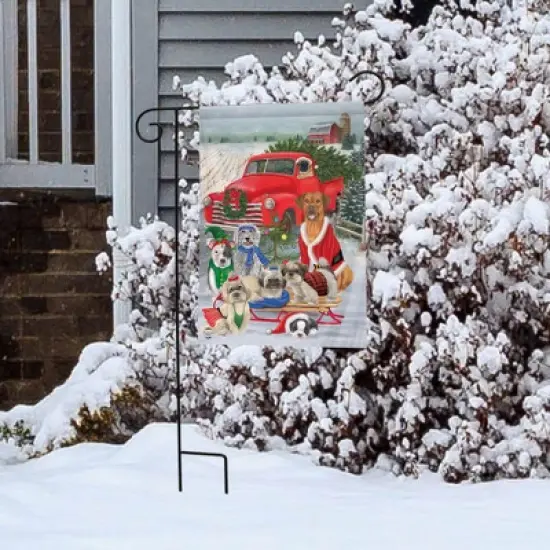 Briarwood Lane Garden Flag 12x18 For Outdoor Holiday Dogs Christmas For Christmas Garden Flag Flags For Outside image {3}