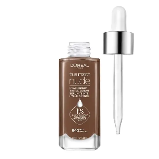 L'Oreal Paris True Match Hyaluronic Tinted Serum Makeup Skincare Hybrid - 1 fl oz image {10}