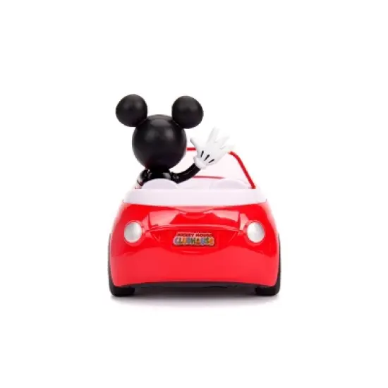 Jada Toys Disney Junior RC Mickey Mouse Club House Roadster Remote Control Vehicle 7" Glossy Red image {5}