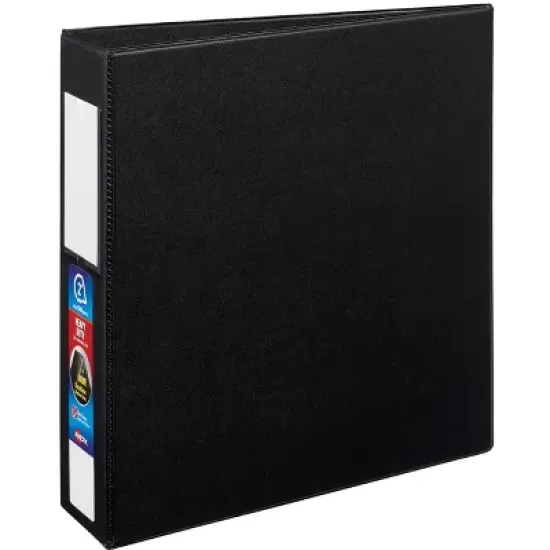 Avery Heavy-Duty Binder, 2" One-Touch Rings, 540-Sheet Capacity, Label Holder, DuraHinge, Black (79992) image {7}