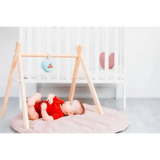 Pearhead Plush Baby Travel Stroller Toy - Be Mine Heart - Valentine's Day image {1}