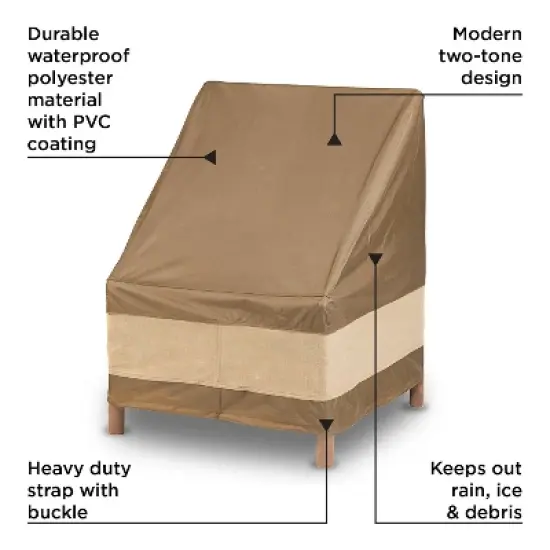 ANYWEATHER Waterproof Furniture Cover for Rain, Snow, and Debris, Brown image {2}
