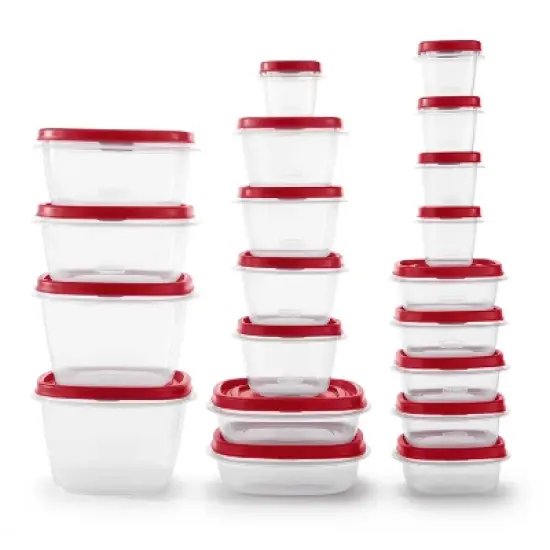 Rubbermaid Easy Find Lids 40pc Plastic Food Storage Container Set Clear image {1}
