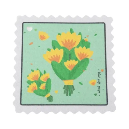 Unique Bargains Convenient Dishwashing Sponge Green 1 Pc image {5}