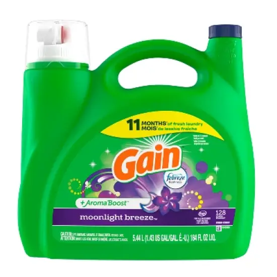Gain + Aroma Boost Moonlight Breeze Scent HE Compatible Liquid Laundry Detergent image {12}