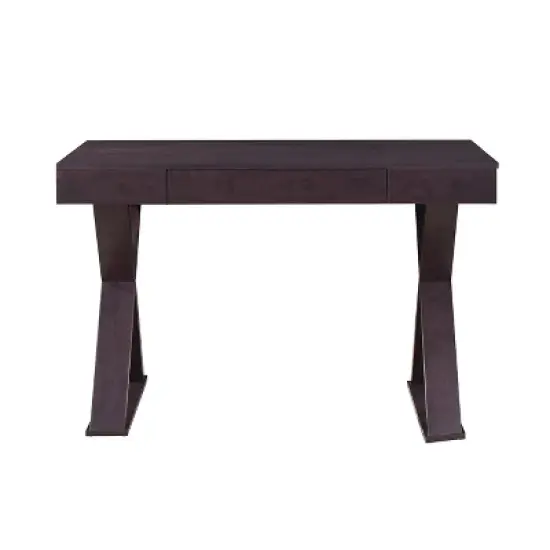 Trendy Desk with Drawer Espresso - Techni Mobili image {2}