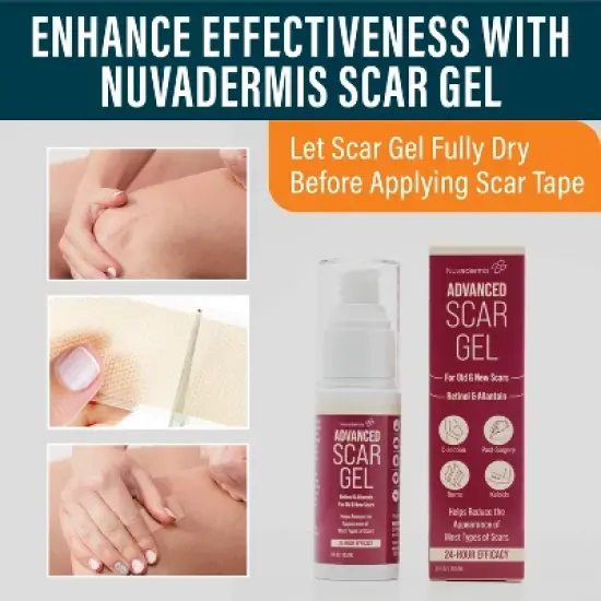 Nuvadermis Silicone Medical Grade Reusable Scar Tape - Clear - 60" Roll image {7}