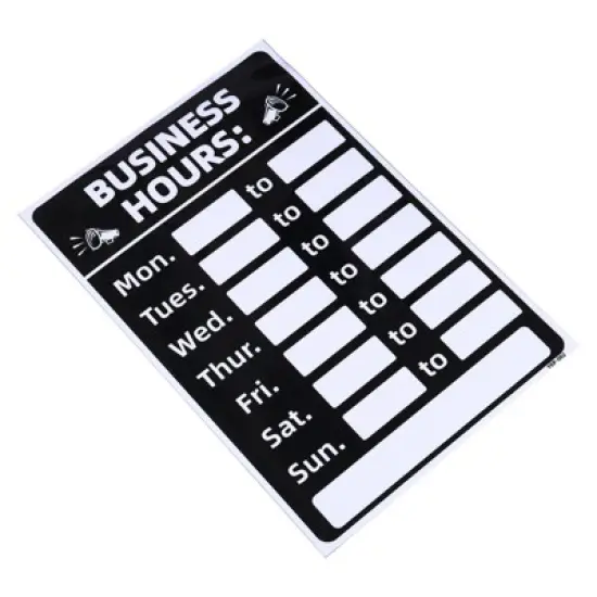 Unique Bargains PVC Self-Adhesive Changeable Store Shop Business Hour Sign image {7}