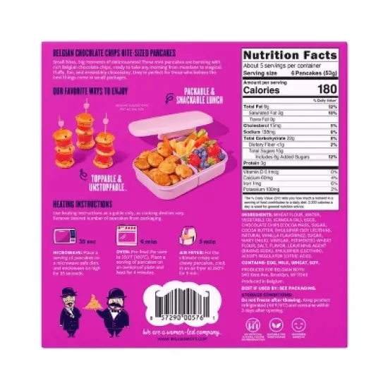 Belgian Boys Bite-sized Chocolate Chip Pancakes - 9.6oz image {1}