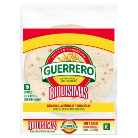 Guerrero Soft Taco Size Riqu&iacute;simas Flour Tortillas - 14.5oz/10ct image {9}