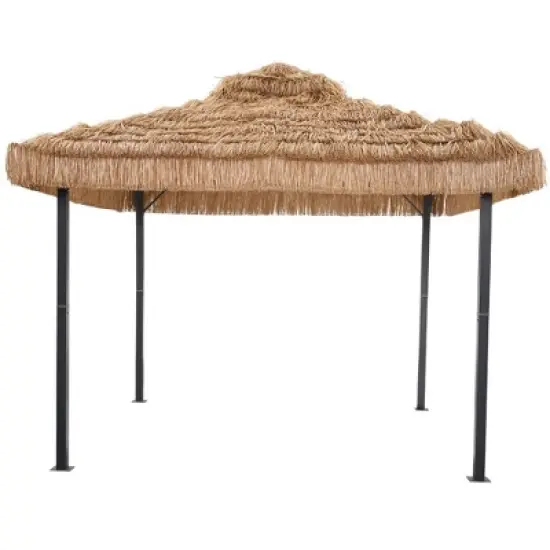 Ainfox 10x10 Thatched Tiki Bar Gazebo, Patio Gazebo image {4}